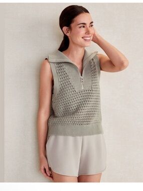 Varley Bains Half-Zip Knit Tank Size Medium EUC